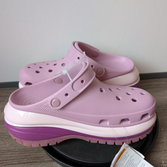 CROCS Mega Crush Women's Size 9 Platform Crocs Purple Pink Crocs Hydrangea y2k - Picture 10 of 11